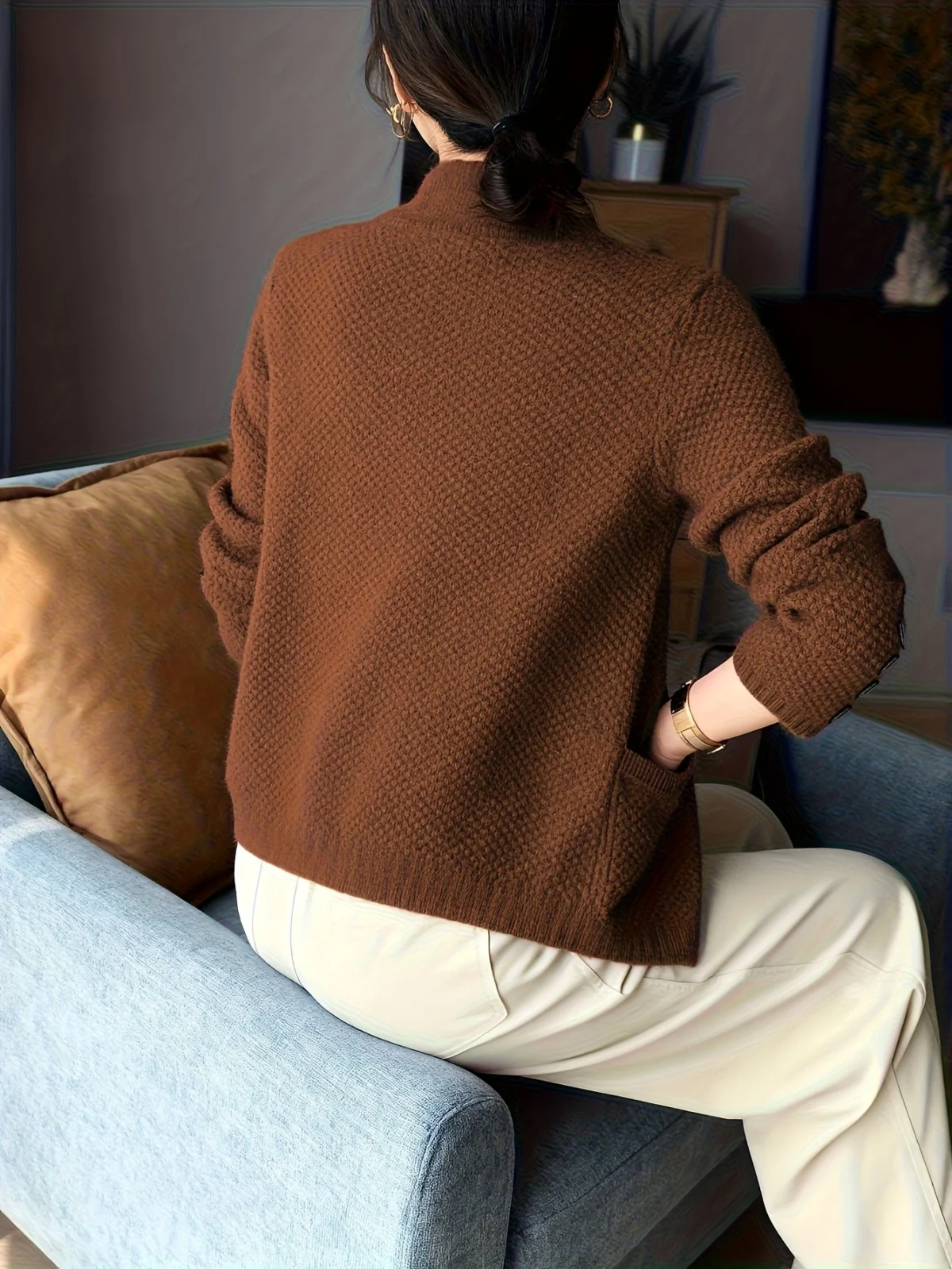 Florence | Stand Collar Viscose Sweater