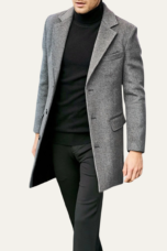 Valmore | Notch Lapel Long Wool Coat
