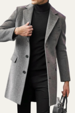 Valmore | Notch Lapel Long Wool Coat