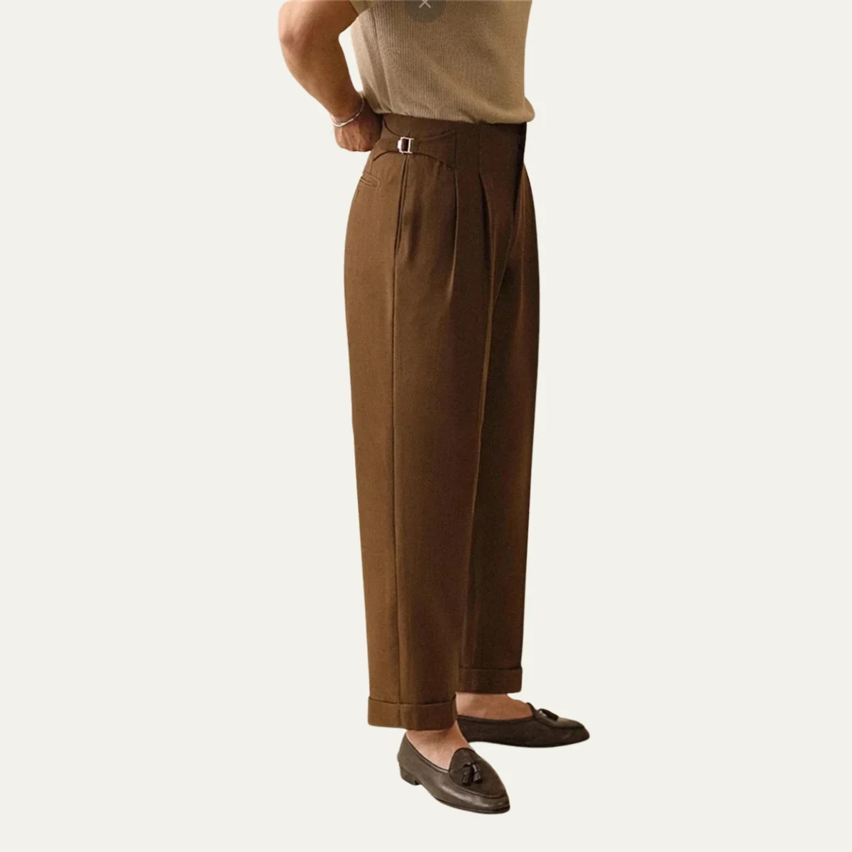 Nathalie | High Waist Straight Trousers