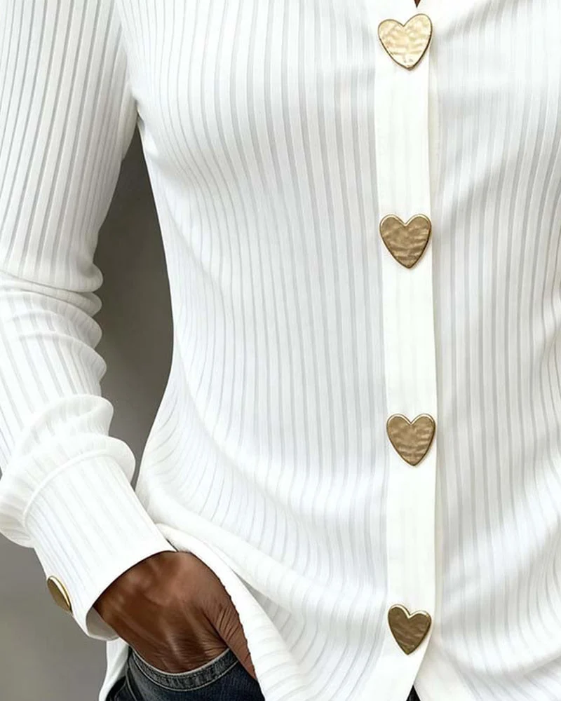 Rosalyn | Cotton Blend Lapel Collar Shirt