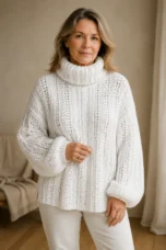 Paulina - Women's Long Sleeve Hoodie Pullover editorial product photograph