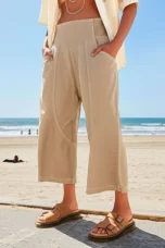 Palmyre | Curved Seam Cotton Linen Pants