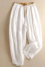 Daphne | 100% Linen Tapered Trousers