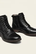 Achille | Cap Toe Leather Ankle Boot