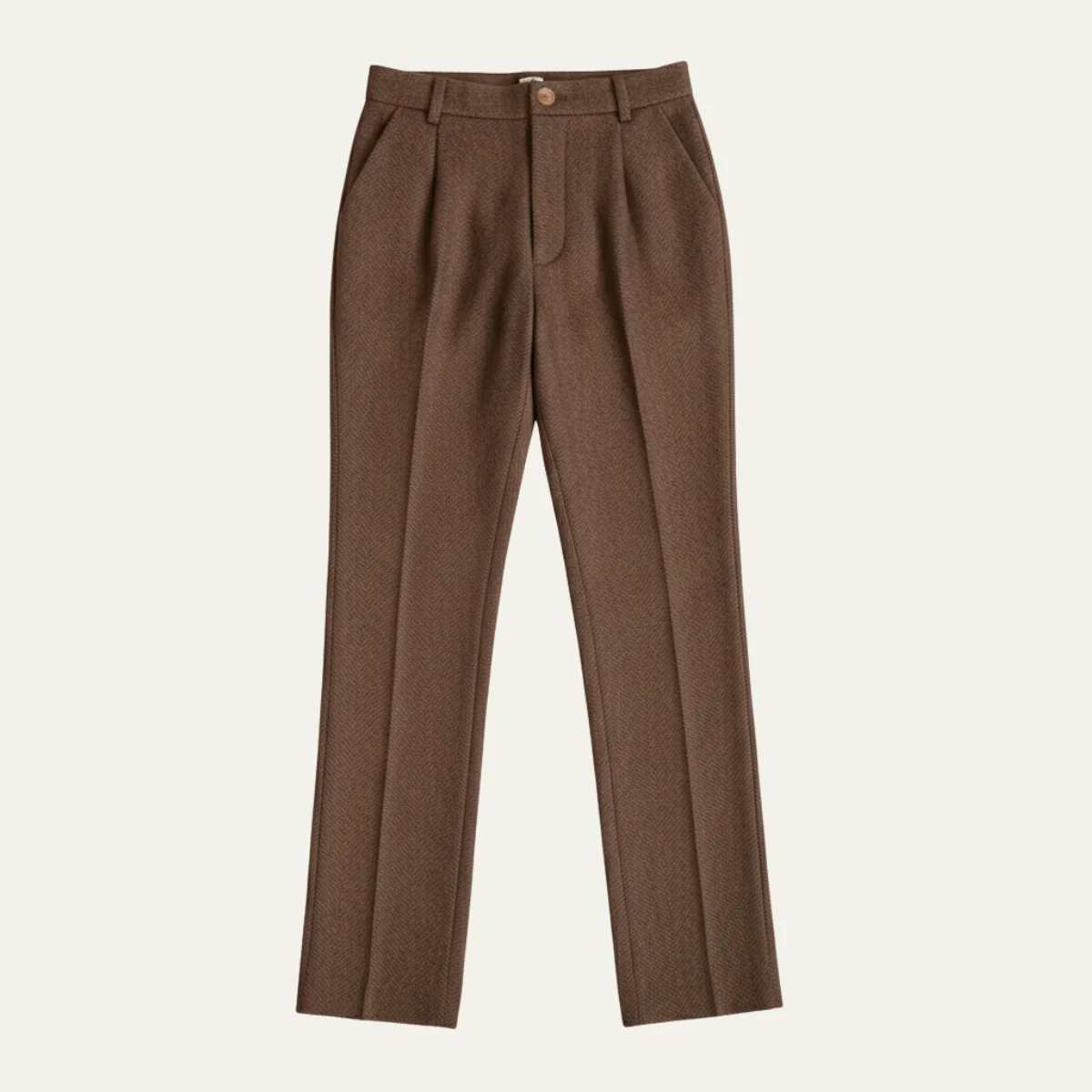 Fabienne | Herringbone Wool Trousers