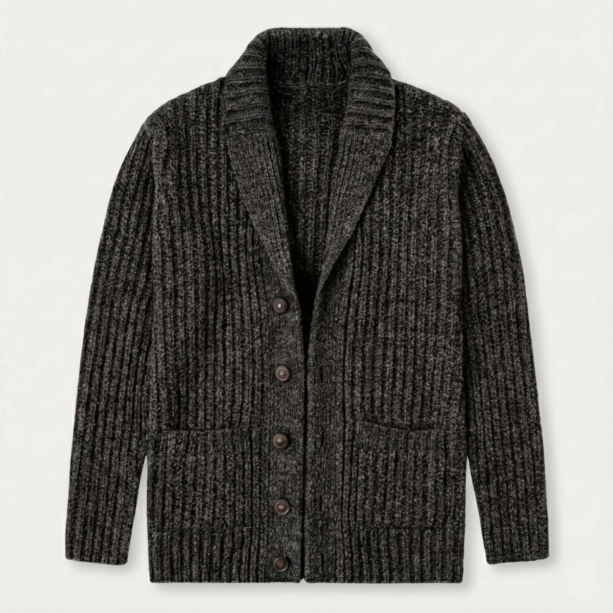 Simeon | Heavy Cable Shawl Cardigan