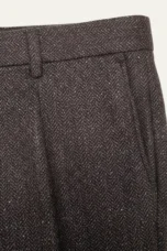 Clémence | High Waist Wool Tweed Trousers