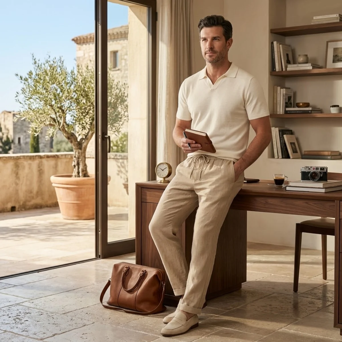 Rita | Tailored Cotton Trousers, Relaxed Leg