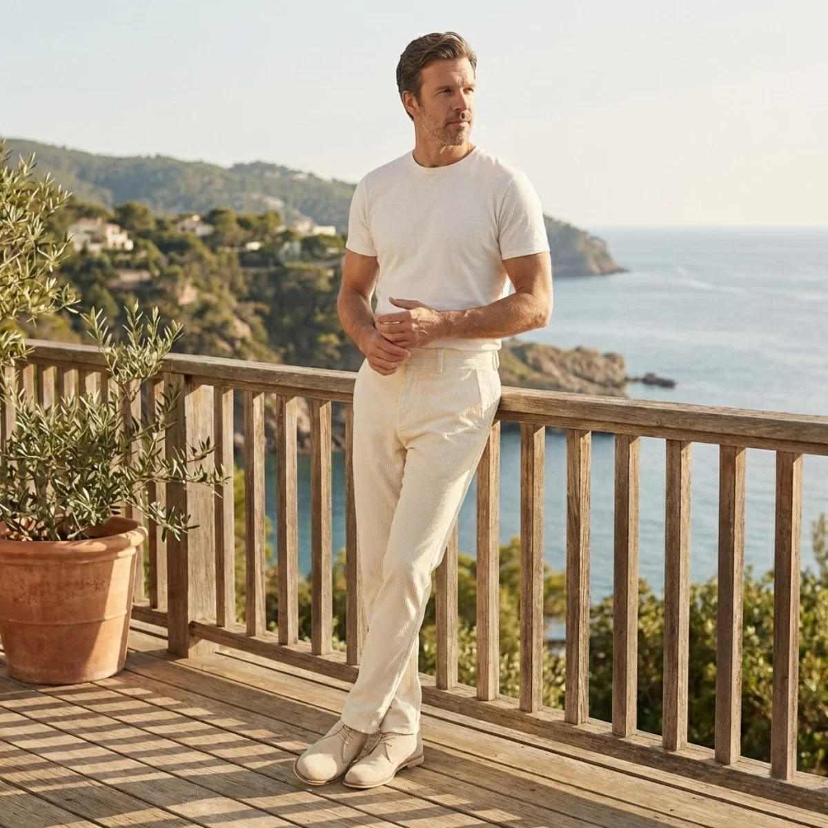 Josiane | Corduroy Trousers, Elastic Waist