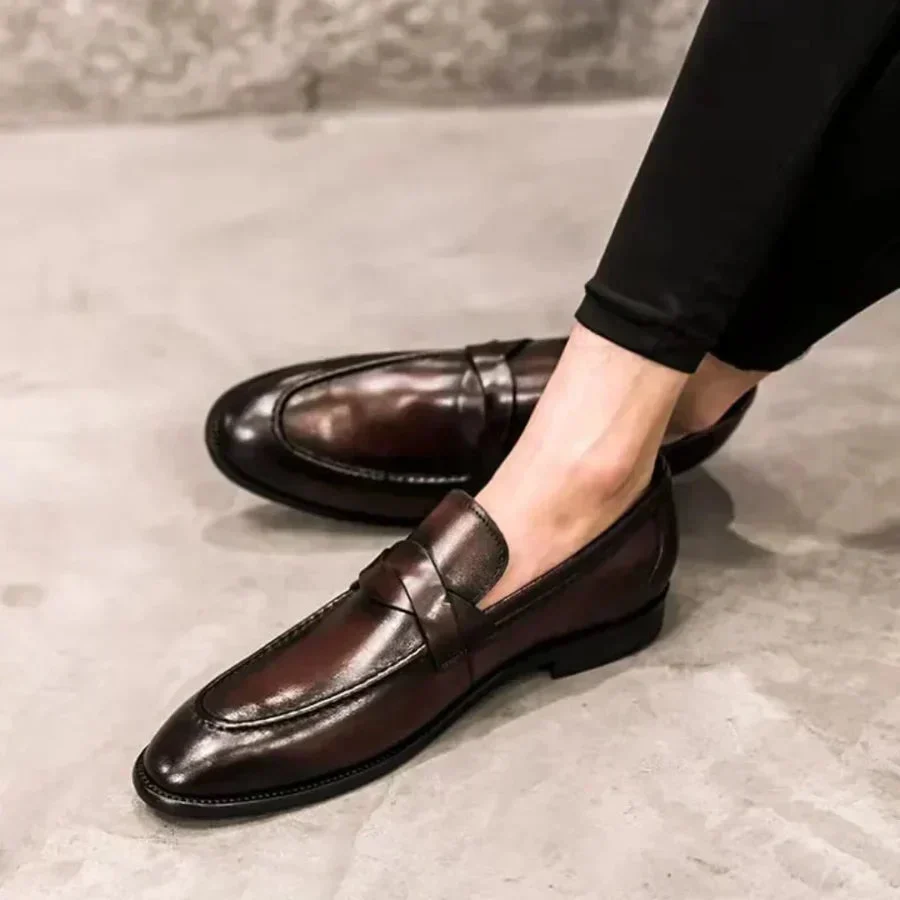 Evariste | Leather Penny Loafers