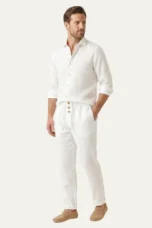 Alban | Straight Leg Cotton Trousers