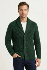 Simeon | Heavy Cable Shawl Cardigan