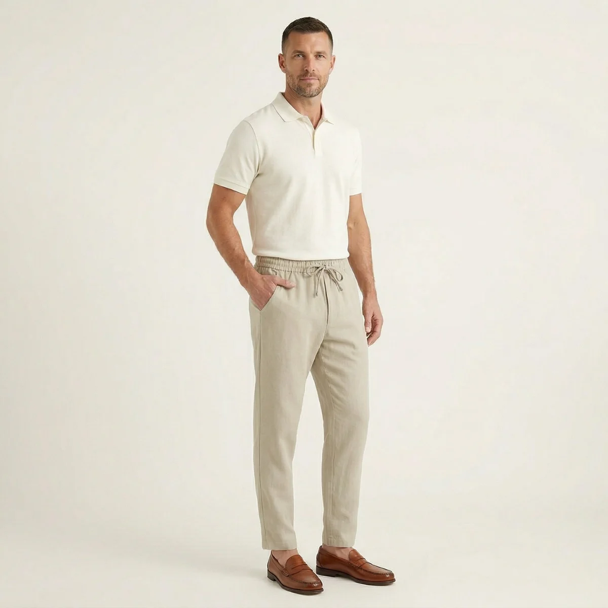 Léonie | Drawstring Cotton Joggers
