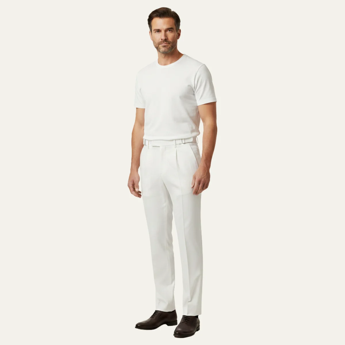 Anita | Slim Cotton Suit Trousers