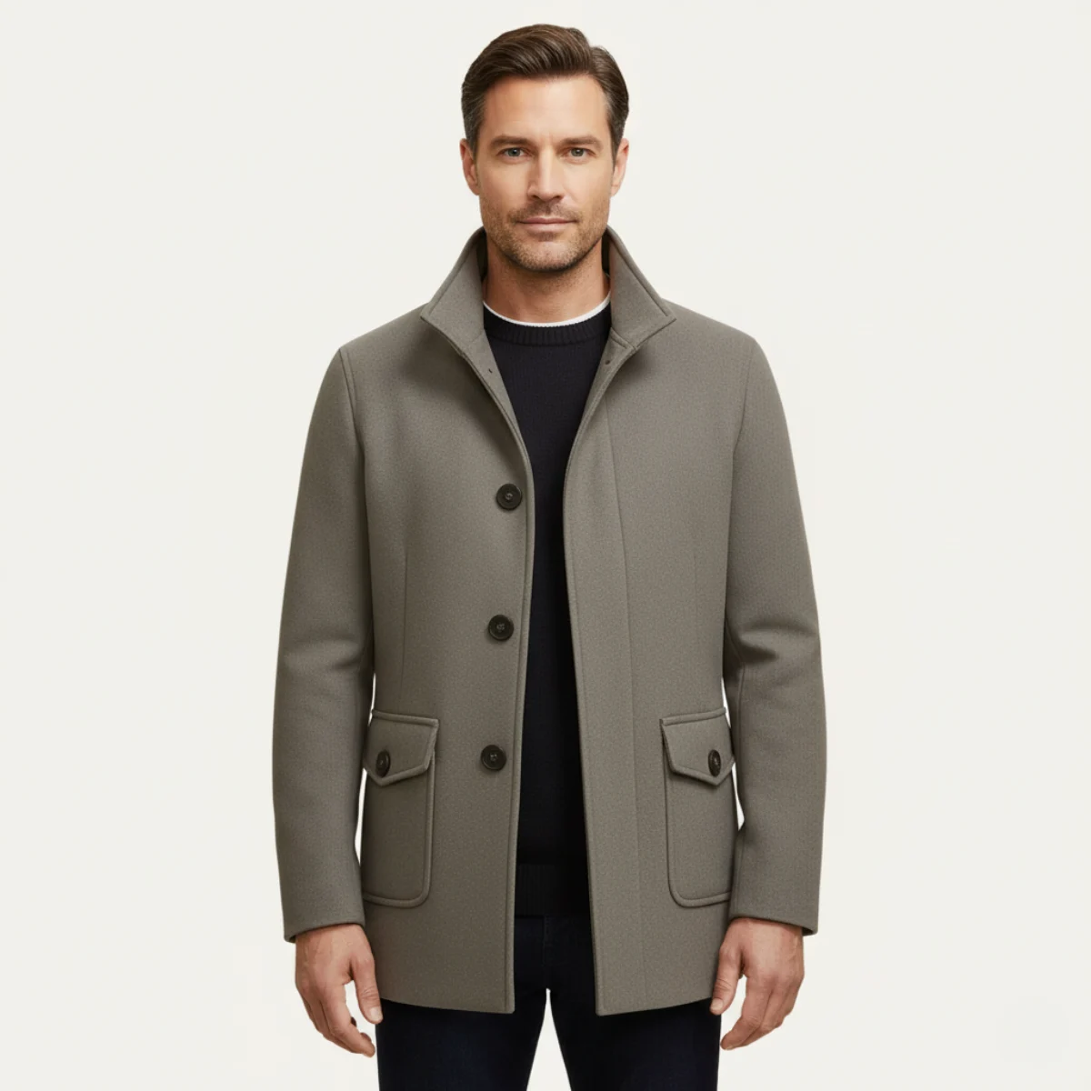 Zotique | Structured Wool Blend Overcoat