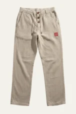 Yolande | Straight Leg Cotton-Linen Trousers