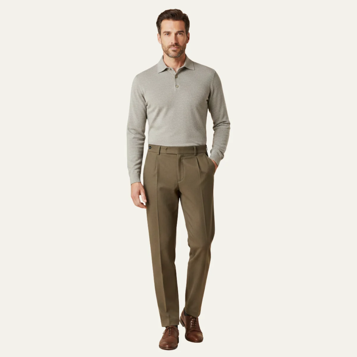 Nicolette | Straight Leg Wool Trousers