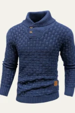 Onil | Buttoned Collar Textured Knit