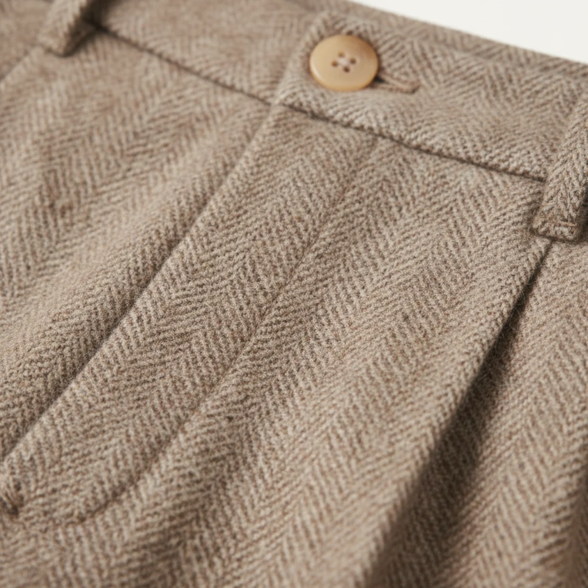 Fabienne | Herringbone Wool Trousers
