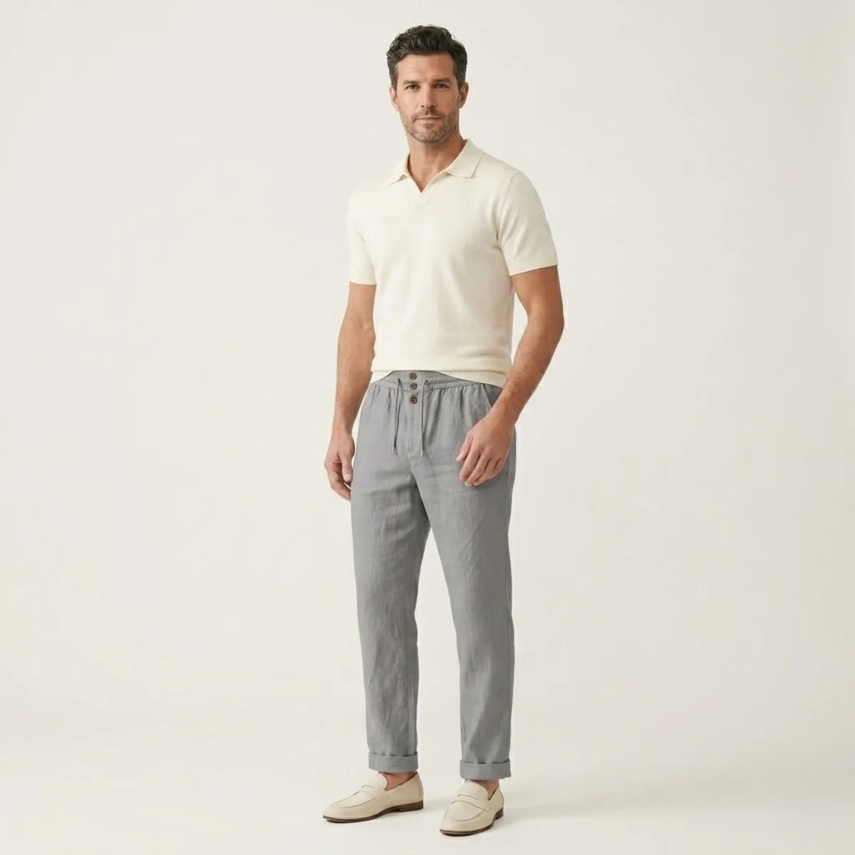Rita | Tailored Cotton Trousers, Relaxed Leg