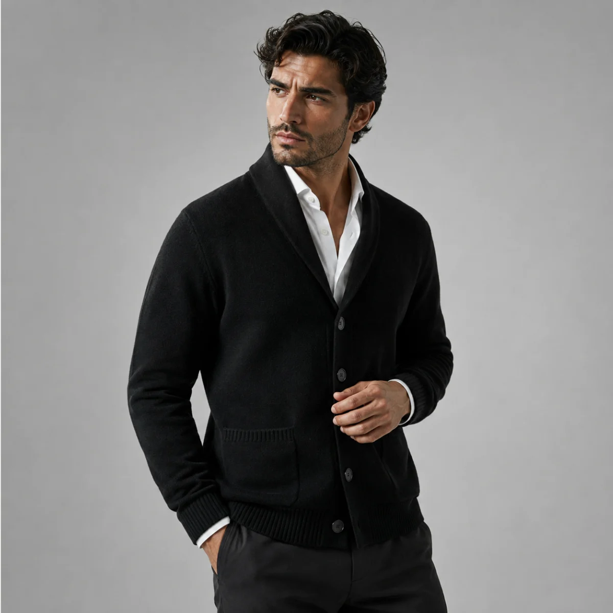 Jerome | Cashmere Shawl Collar Cardigan