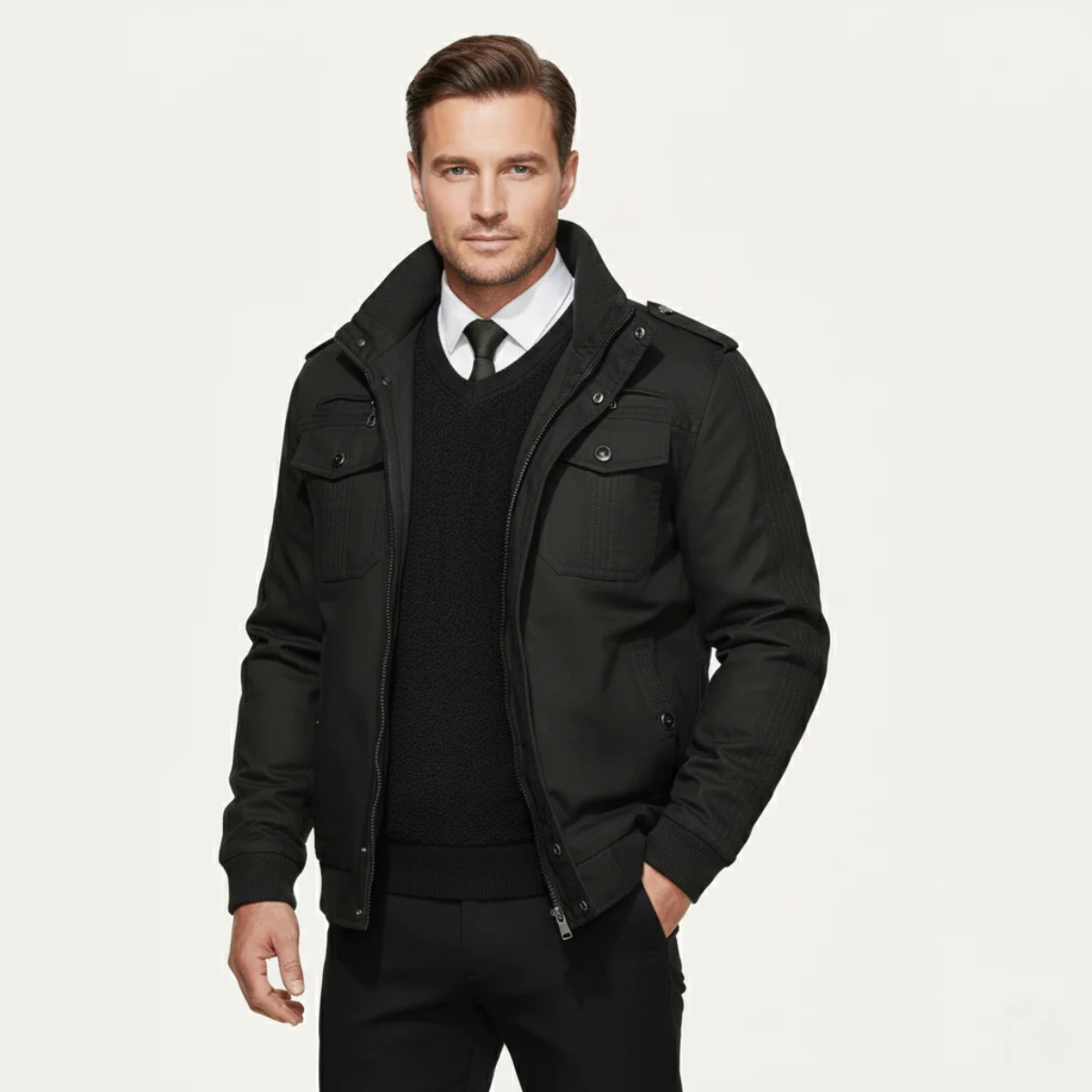 Aubert | Utility Pocket Fleece Jacket