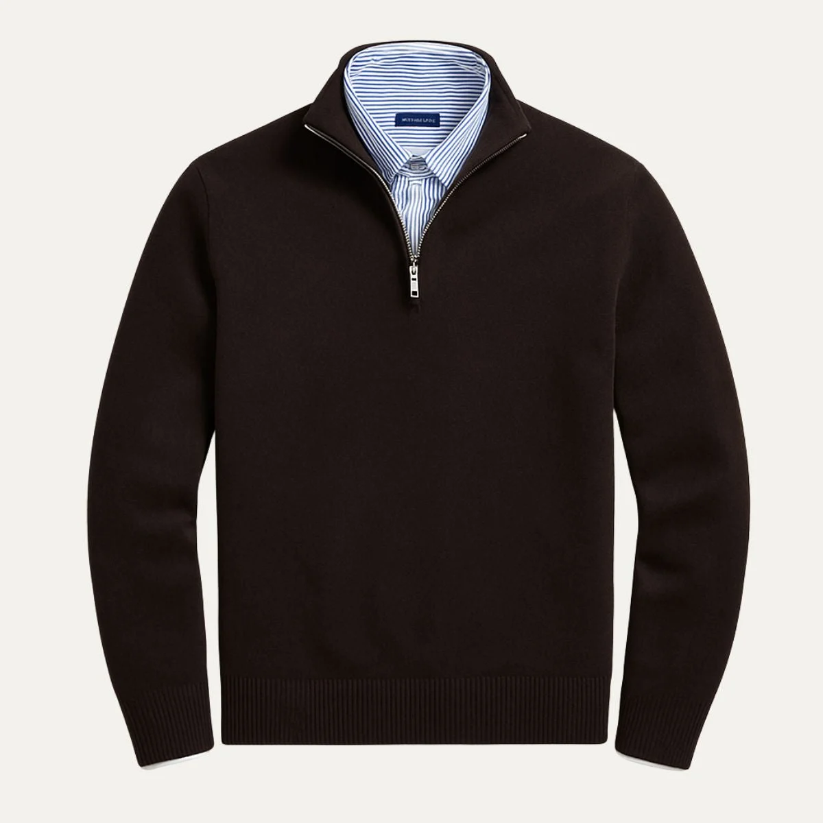 Corentin | Fine Cotton Quarter Zip Knit