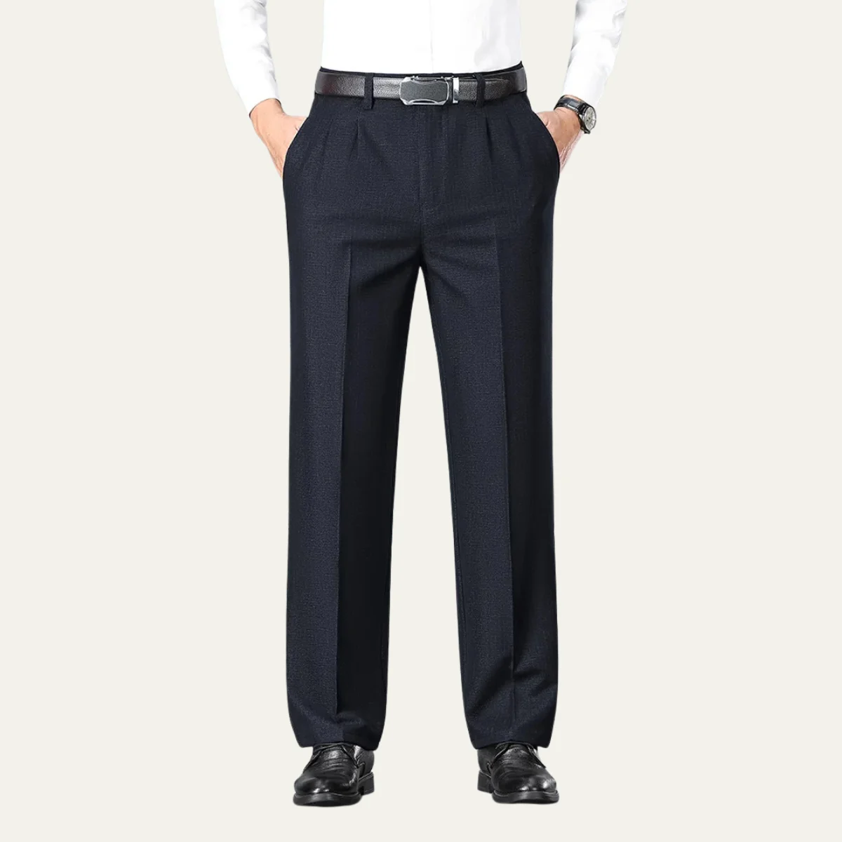 Geneviève | Wool-Blend Pleated Trousers