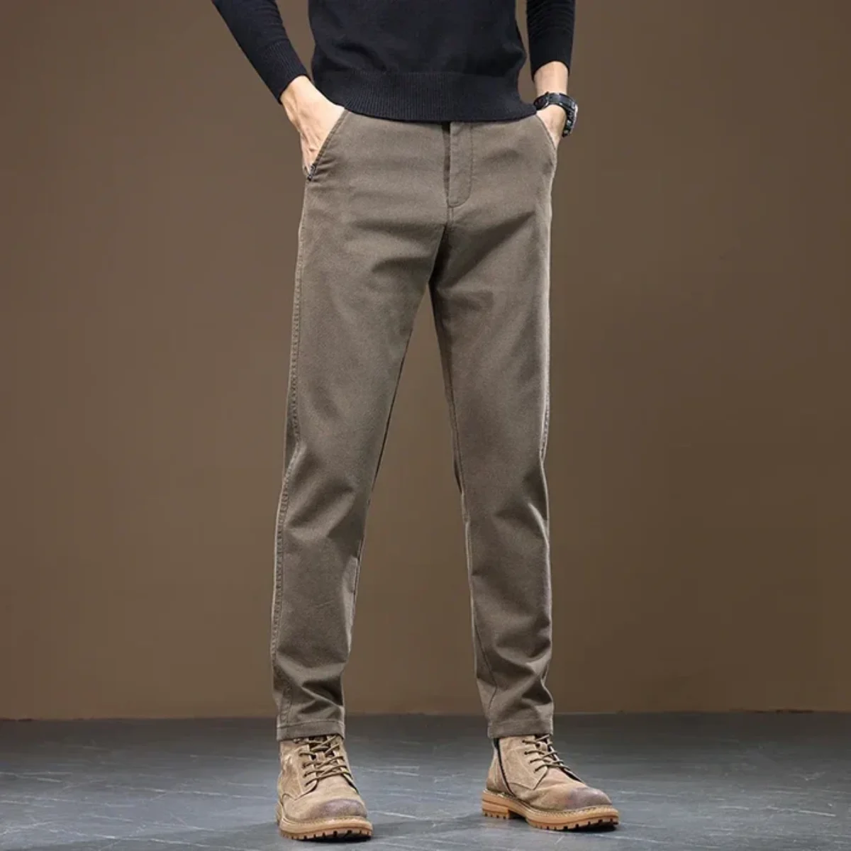 Lucie | Plain Tailored Straight Trousers