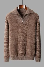Jean-Baptiste | Cable Knit Half Zip Sweater