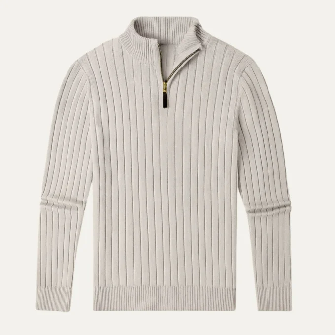 Cesaire | 100% Cotton Cable Quarter Zip