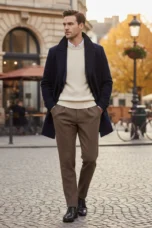 Fabienne | Herringbone Wool Trousers