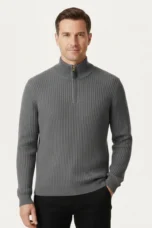 Cesaire | 100% Cotton Cable Quarter Zip