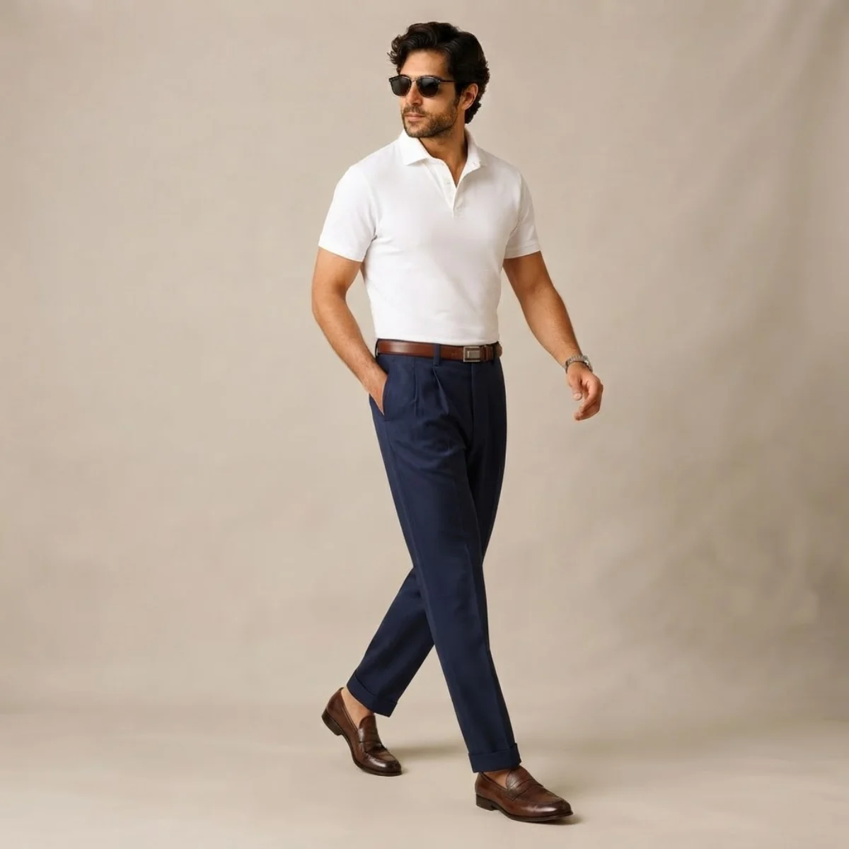 Aurore | High Waist Pleated Trousers
