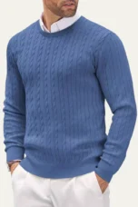 Mathias | Cable Knit Crew Neck Sweater