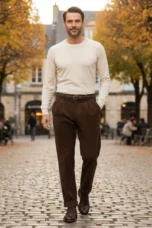 Clarice | Pleated High Waist Trousers