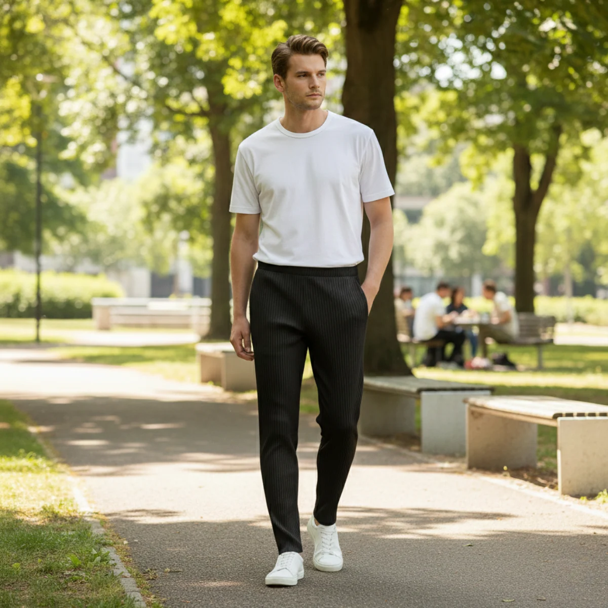 Winifred | Pleated Straight Leg Trousers