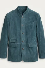 Rene | Suede Stand Collar Blazer