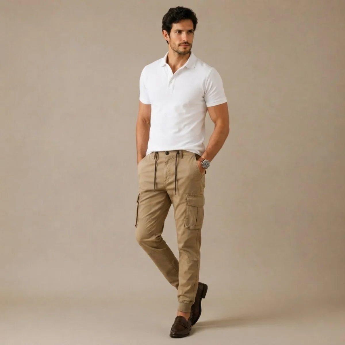 Aimé | Slim Cotton Cargo Joggers