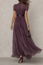 Anicette | Lace Bodice Chiffon Maxi