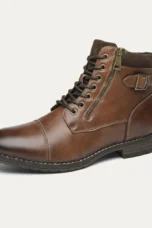 Achille | Cap Toe Leather Ankle Boot