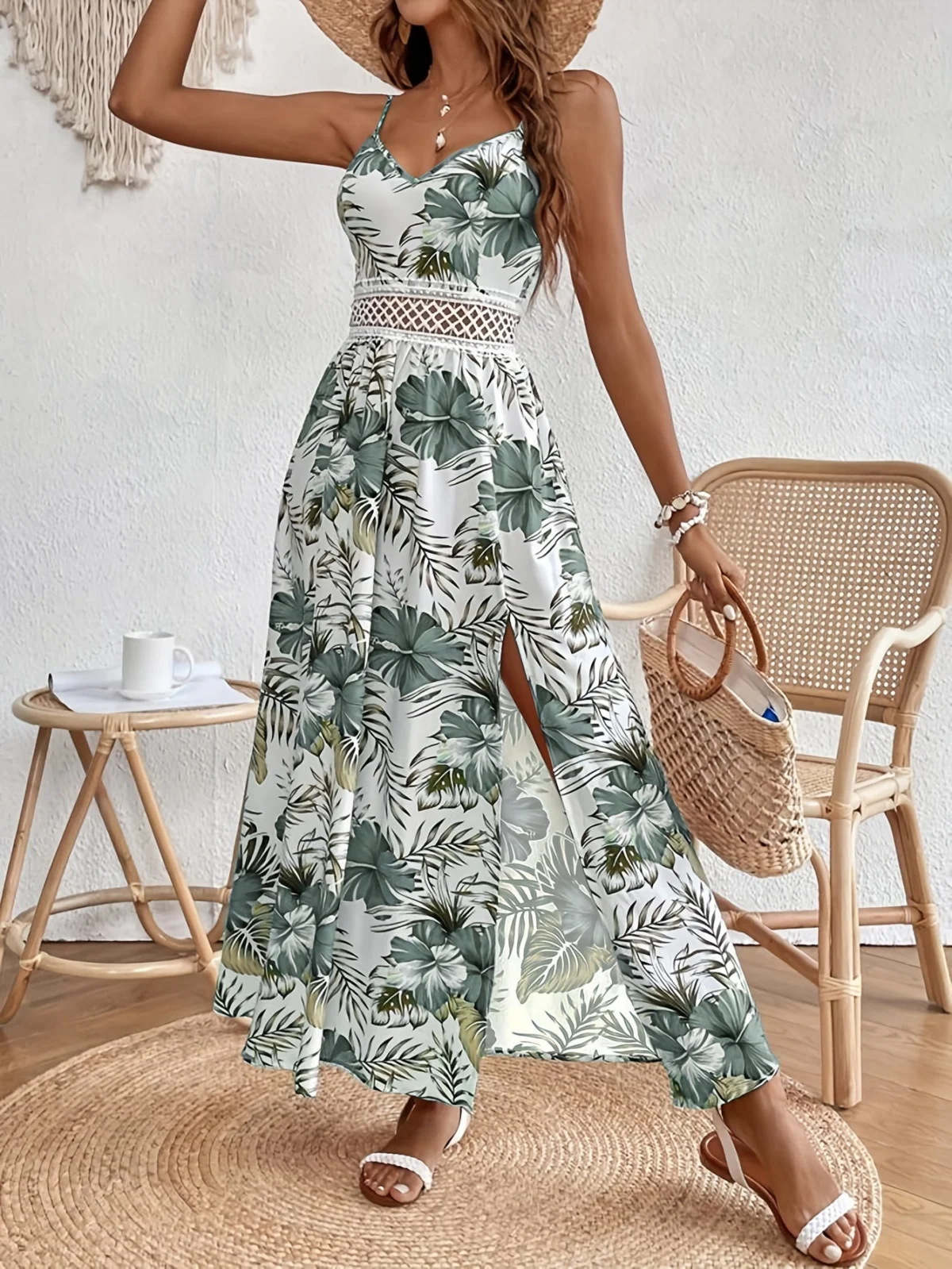 Angélina | Adjustable Strap Maxi Dress