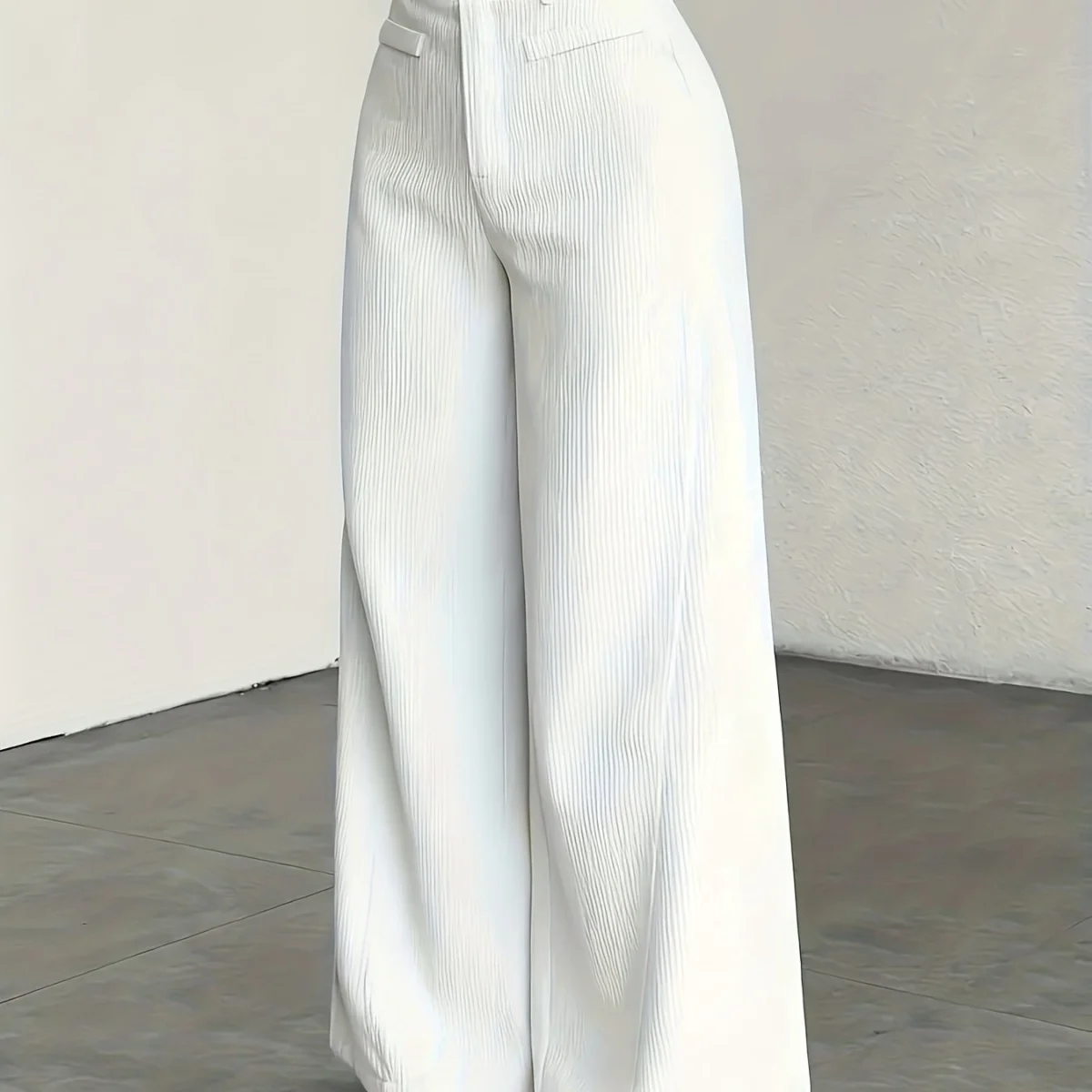 Guylaine | High Waist Corduroy Wide Leg Pants