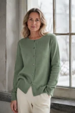 Anna | Merino Cardigan editorial product photograph