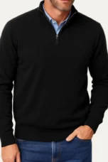 Geoffroy | Fine Gauge Quarter Zip Knit