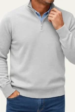 Geoffroy | Fine Gauge Quarter Zip Knit