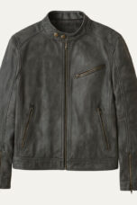 Gaspard | Leather Zip Biker Jacket