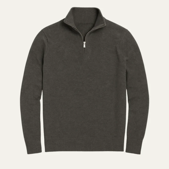 Geoffroy | Fine Gauge Quarter Zip Knit