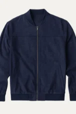 Theophile | Ribbed Cuff Faux Suede Jacket